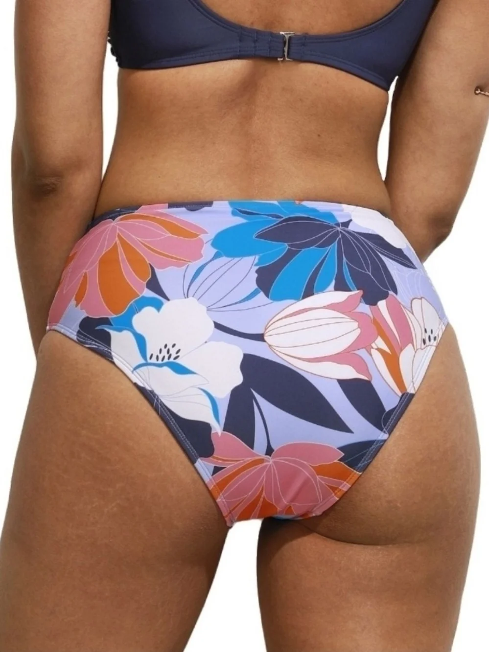 LOT of 2! Cupshe Tropical High Rise Bikini Bottoms - size XL multicolor